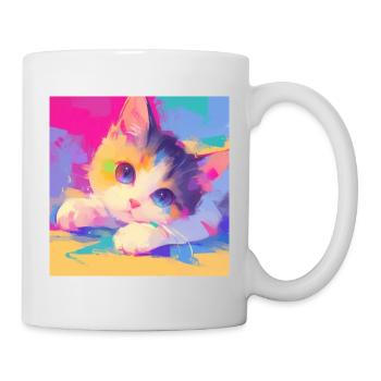 Katze, katzenmotiv - Tasse - Weiß - Rechts