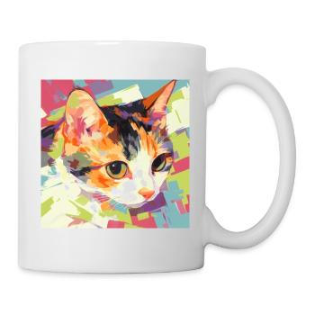 Katze, katzenmotiv - Tasse - Weiß - Rechts