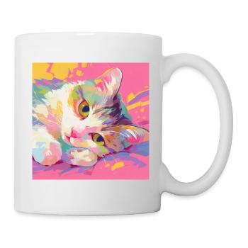 Cat, Cat Motif - Mug - white - Right