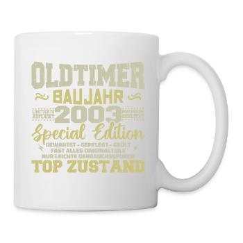 Jahrgang 2003 geboren Retro Geburtstag Vintage - Tasse - Weiß - Rechts