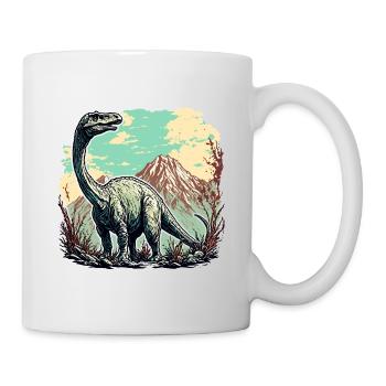 Dinosaure / Animal / Préhistorique / Reptile / Garçons - Mug blanc - blanc - Droite