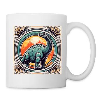 Dinosaure / Animal / Préhistorique / Reptile / Garçons - Mug blanc - blanc - Droite