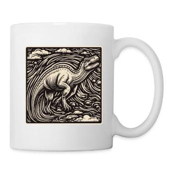 Dinosaure / Animal / Préhistorique / Reptile / Garçons - Mug blanc - blanc - Droite