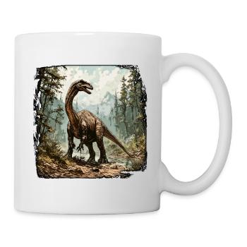 Dinosaure / Animal / Préhistorique / Reptile / Garçons - Mug blanc - blanc - Droite