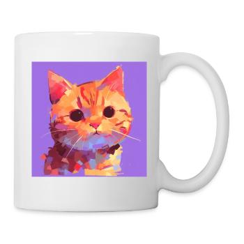 Katze, katzenmotiv - Tasse - Weiß - Rechts