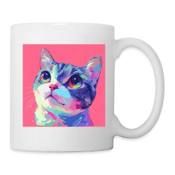 Katze, katzenmotiv - Tasse - Weiß - Rechts