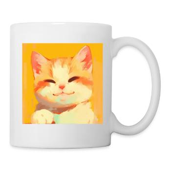 Katze, katzenmotiv - Tasse - Weiß - Rechts