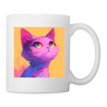 Katze, katzenmotiv - Tasse - Weiß - Rechts