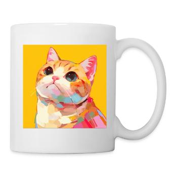 Katze, katzenmotiv - Tasse - Weiß - Rechts