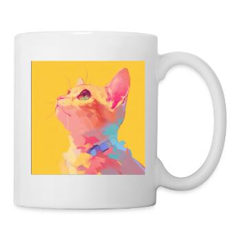 Katze, katzenmotiv - Tasse - Weiß - Rechts