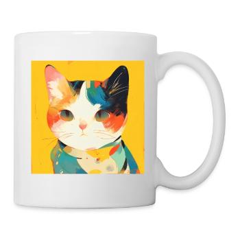 Katze, katzenmotiv - Tasse - Weiß - Rechts