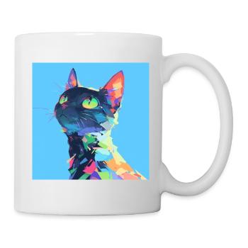 Katze, katzenmotiv - Tasse - Weiß - Rechts