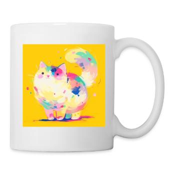 Katze, katzenmotiv - Tasse - Weiß - Rechts