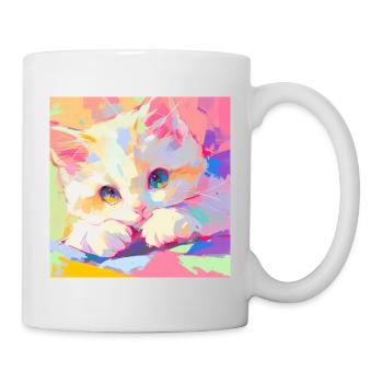 Chat, Motif De Chat - Mug blanc - blanc - Droite