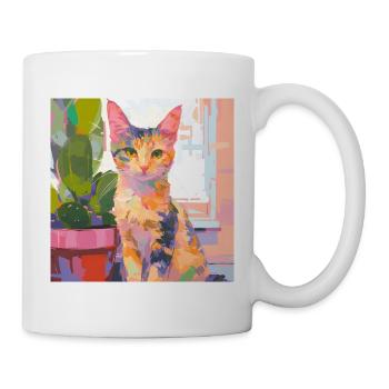 Cat, Cat Motif - Mug - white - Right