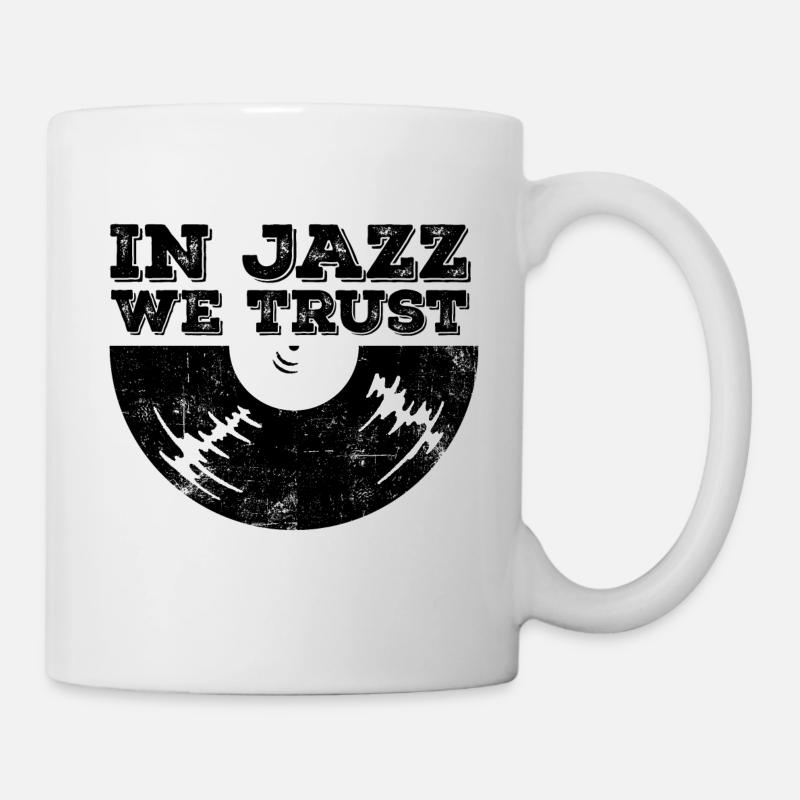 Dans le jazz, nous avons confiance - Mug blanc - blanc