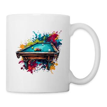 Billiard Table / Billiard Ball / 8 Ball / Pool / Kö - Mug - white - Right