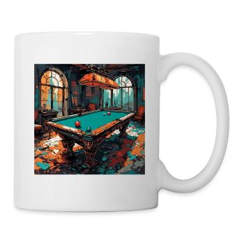 Billiard Table / Billiard Ball / 8 Ball / Pool / Kö - Mug - white - Right