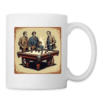 Billiard Table / Billiard Ball / 8 Ball / Pool / Kö - Mug - white - Right