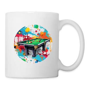 Billardtisch / Billiardkugel / 8 Ball / Pool / Kö - Tasse - Weiß - Rechts