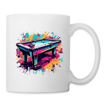 Billardtisch / Billiardkugel / 8 Ball / Pool / Kö - Tasse - Weiß - Rechts