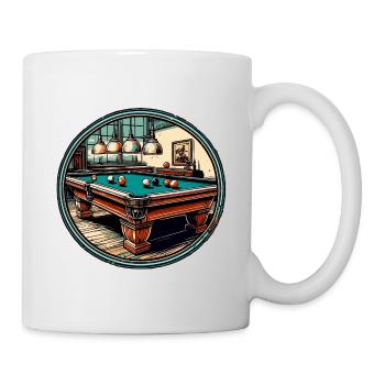 Billardtisch / Billiardkugel / 8 Ball / Pool / Kö - Tasse - Weiß - Rechts