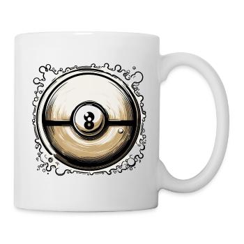 Billardtisch / Billiardkugel / 8 Ball / Pool / Kö - Tasse - Weiß - Rechts