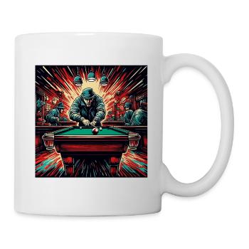 Billiard Table / Billiard Ball / 8 Ball / Pool / Kö - Mug - white - Right