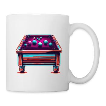 Billiard Table / Billiard Ball / 8 Ball / Pool / Kö - Mug - white - Right