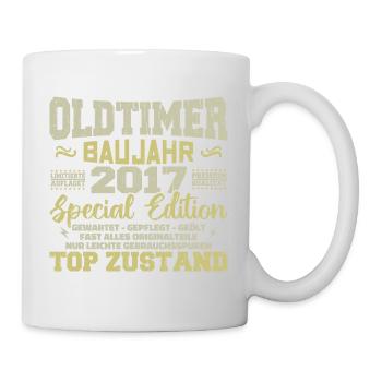 Millésime 2017 Né Rétro Anniversaire Millésime - Mug blanc - blanc - Droite
