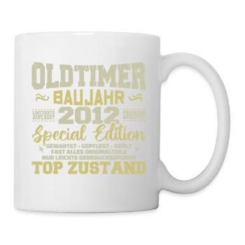 Jahrgang 2012 geboren Retro Geburtstag Vintage - Tasse - Weiß - Rechts