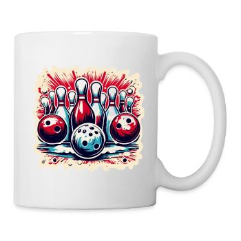 Bowling / Quilles / Bowling / Pin / Strike - Mug blanc - blanc - Droite