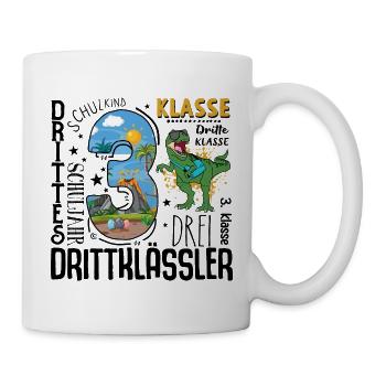 3rd class Dino T-Rex - Mug - white - Right