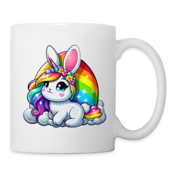 RAINBOW UNICORN - EASTER BUNNY - Mug - white - Right