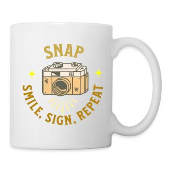 Photography Memory Camera Click Capture Photograph - Tasse - Weiß - Rechts