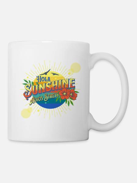 Latin Tropical Beach Summer Waves Sunny Vacation - Tasse - Weiß