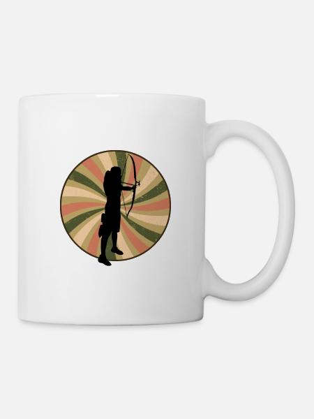 Schießsport Bogen - Tasse - Weiß