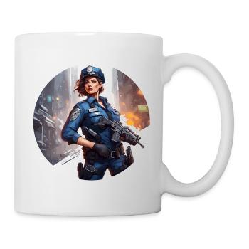 Polizei / Einsatz / Beruf / Job / Einsatzkräfte - Tasse - Weiß - Rechts