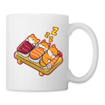 Shiba Inu Hund Sushi Japan Akita I Geschenk - Tasse - Weiß - Rechts