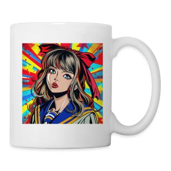 Anime, Fille, Rétro, Waifu, Japon - Mug blanc - blanc - Droite