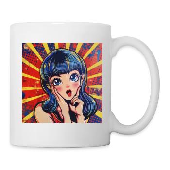 anime, retro waifu, japan - Tasse - Weiß - Rechts