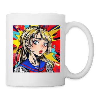 Anime, Fille, Rétro, Waifu, Japon - Mug blanc - blanc - Droite