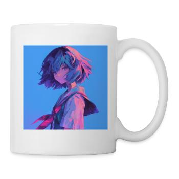 anime, schulmädchen, waifu, japan - Tasse - Weiß - Rechts