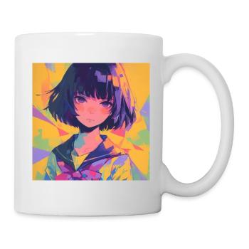 anime, schulmädchen, waifu, japan - Tasse - Weiß - Rechts