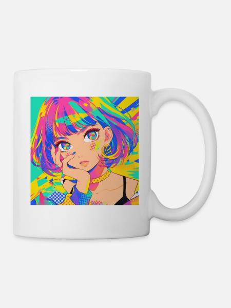 anime, girl, waifu, japan - Tasse - Weiß