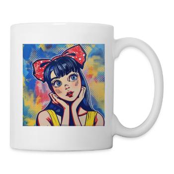 anime, retro waifu, japan - Tasse - Weiß - Rechts