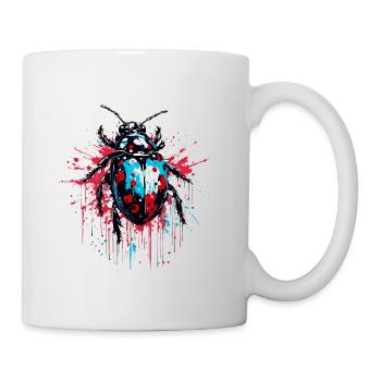 Ladybug / Lucky Charm / Dotted / New Year - Mug - white - Right