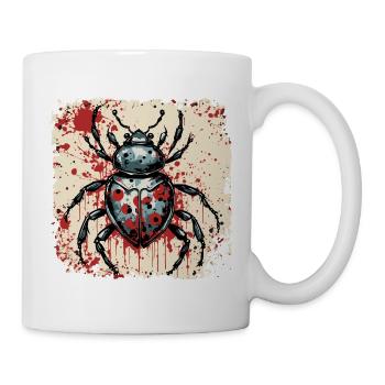 Ladybug / Lucky Charm / Dotted / New Year - Mug - white - Right