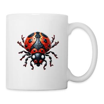 Ladybug / Lucky Charm / Dotted / New Year - Mug - white - Right
