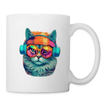 Musik Katze #cat #tshirt - Tasse - Weiß - Rechts